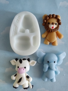 Molde silicona multifuncion animalitos Ref 128