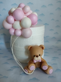 Adorno Torta osito/conejo/ con globos en internet