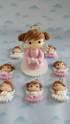 Souvenirs 10 imán angelitas bautismo en internet