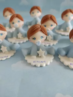 Souvenirs 20 souvenir + Adorno de torta Bebes angelitos bautismo primer añito - comprar online