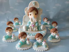 Souvenirs 20 souvenir + Adorno de torta Bebes angelitos bautismo primer añito en internet