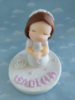 Adorno De Torta Bautismo. Pila Bautismal - Nubecitas