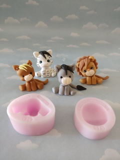 Kit animalitos cuerpo y cabeza molde de silicona