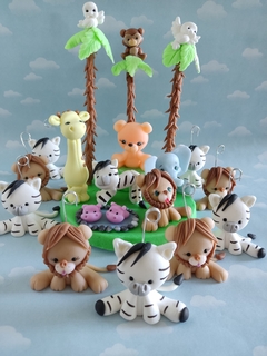 Souvenirs Pack 10 animales cumpleaños selva safari - tienda online