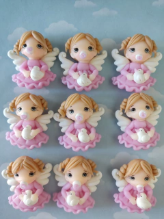 Souvenirs 10 imán angelitas bautismo - Nubecitas