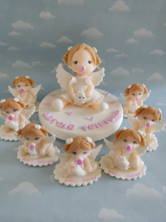 Combo 10 souvenirs Angelitos + Adorno Torta Bautismo en internet