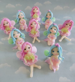 Souvenirs 10 Hadas Bosque Porcelana Fría Cumpleaños. - Nubecitas