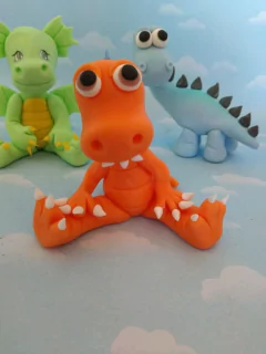 Adorno de torta 3 dinosaurios - tienda online