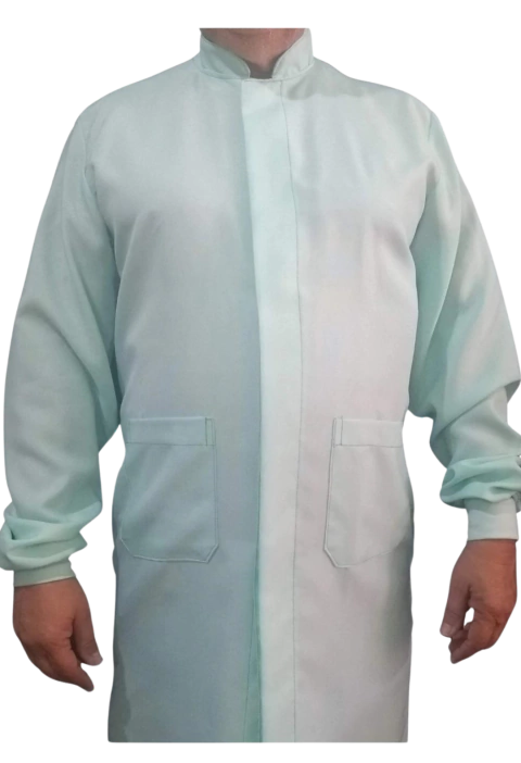 Jaleco masculino verde claro, tecido OXFORD