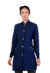 Jaleco marinho com detalhes dourados - tecido GABARDINE