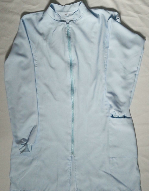 Jaleco feminino azul claro Zíper- tecido OXFORD PP - comprar online