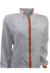 Jaleco feminino branco com viés e ziper laranja - tecido OXFORD na internet