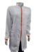 Jaleco feminino branco com viés laranja e zíper laranja - tecido oxford PP - comprar online