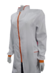 Jaleco feminino branco com viés laranja e zíper laranja - tecido oxford PP na internet