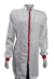 Jaleco feminino branco viés vermelho c/ Zíper vermelho- tecido oxford - PP - comprar online