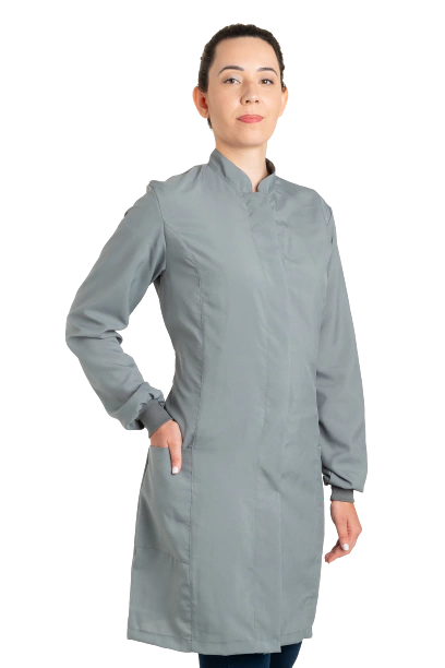 Jaleco feminino Cinza GRAFITE Liso - tecido oxford - comprar online