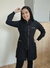 Jaleco Feminino preto de ziper e detalhes dourados tecido GABARDINE - a partir de: