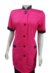 Jaleco feminino pink com detalhes marinho manga curta - tecido OXFORD
