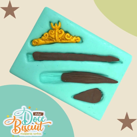 Molde Cabelos e coroa Ciganinha e Mocinha Turminha