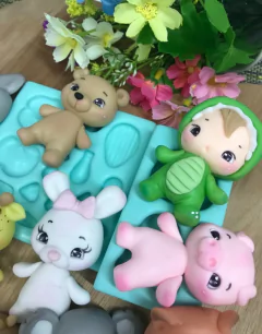 Molde Amiguinho Zoo - Atelier Doce Biscuit | Moldes de Silicone