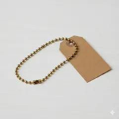 Corrente Bolinhas Dourada 12cm com Canoa. na internet