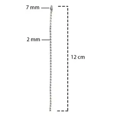 Corrente Bolinha Branca 12 cm com canoa - comprar online