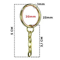 Argola com Elos Dourada 23mm - comprar online