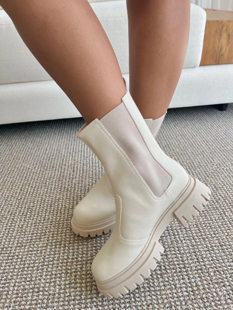 BOTA TRATORADA KIARA OFF-WHITE