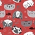 Lona de poliéster CATS rojo - comprar online