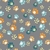 Lona de poliéster huellas multicolores fondo gris - comprar online