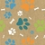 Lona de poliéster huellas y hueso fondo beige - comprar online