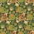 Cordura estampada huellas verdes