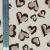 Cordura estampada corazones marrón - comprar online