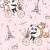 Gabardina infantil Paris rosa