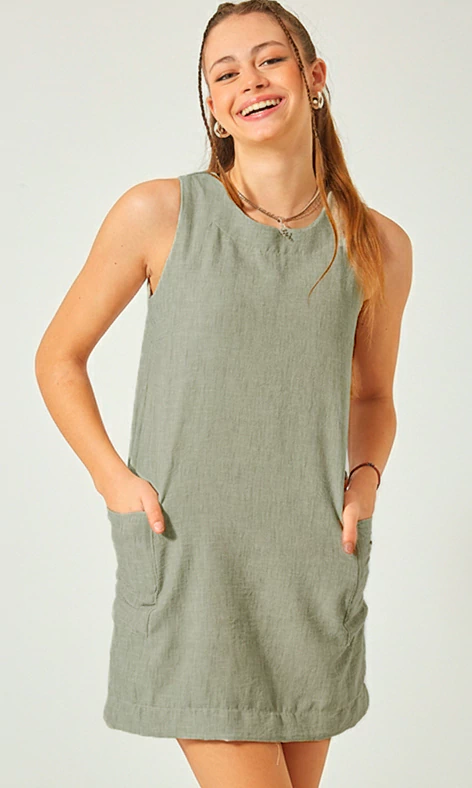 Vestido Lino Cargo en internet