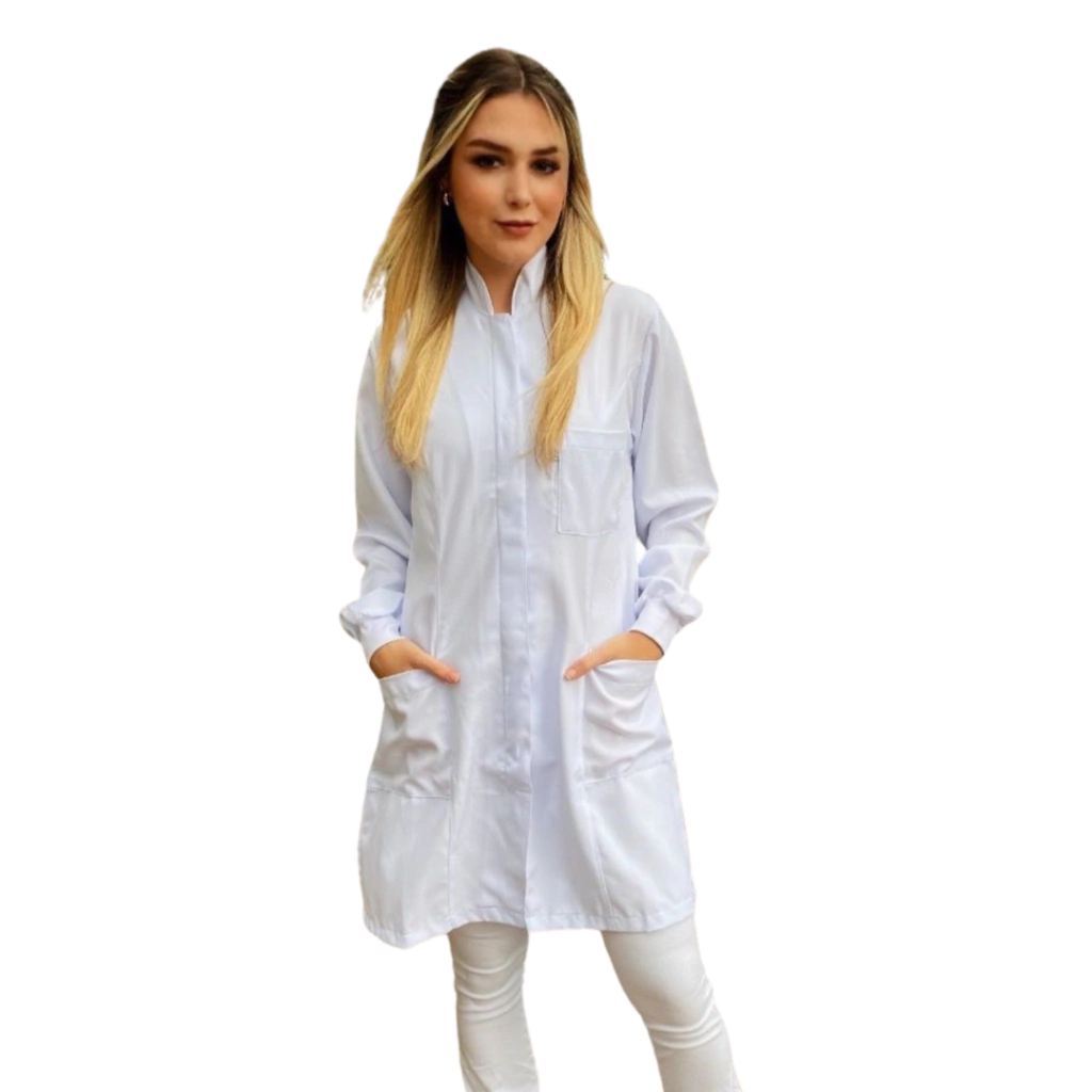 Jaleco Feminino Gola Padre Oxford