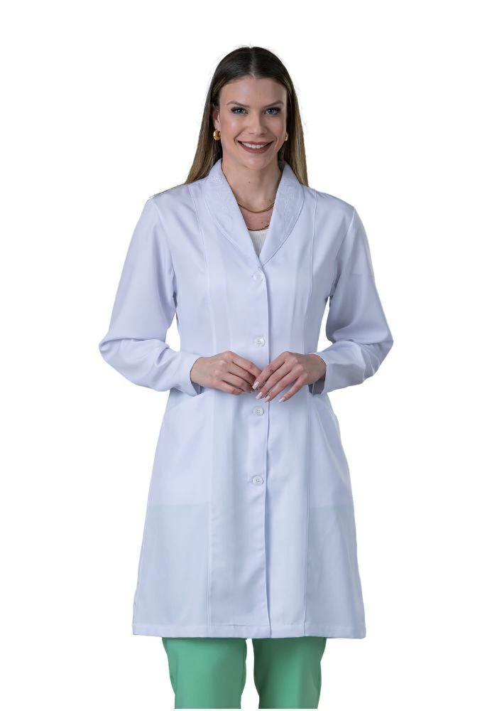 Jaleco Feminino Gola Bordada - Namastê