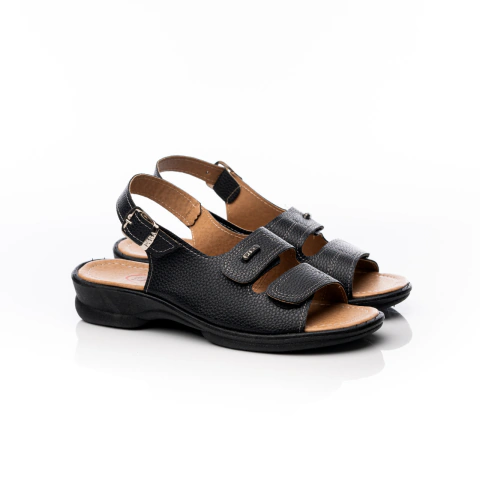 Sandalia velcro - color negro #616