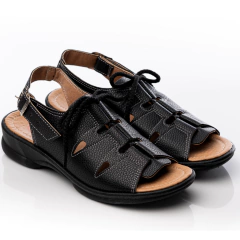 Sandalia con cordones - Negro # 680