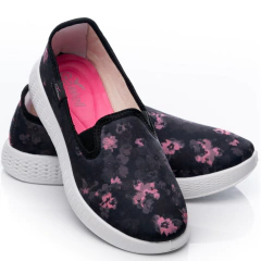 Zapatilla Flores #2860 - Negro