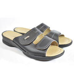 Zueco con doble velcro - negro #615