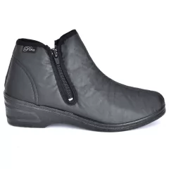 Bota cuerina con cierres Negro #712 - comprar online