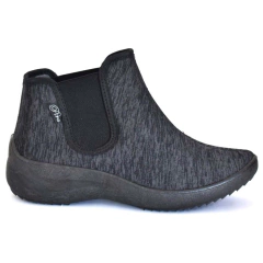 Milena: Bota jersey con elástico-negro #810