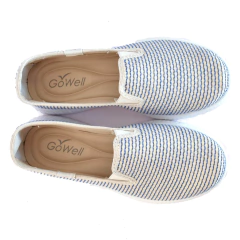 Zapatillas con elástico Brillos Piqué -Azul #2891 - Gowell