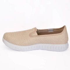 Zapatilla con elástico Brillos Piqué - Beige #2891 en internet