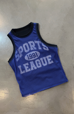 Musculosa IGGY Azul/Blanco - tienda online