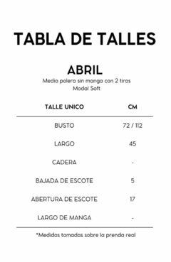 Polera ABRIL - tienda online