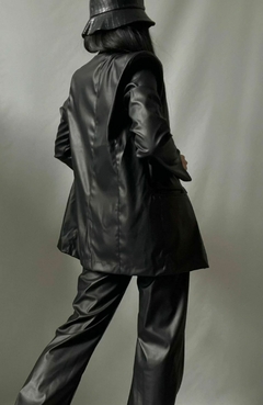 Blazer LEATHER Negro - tienda online