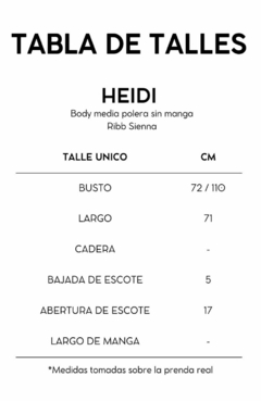 Body HEIDI Negro - PAŠKA store