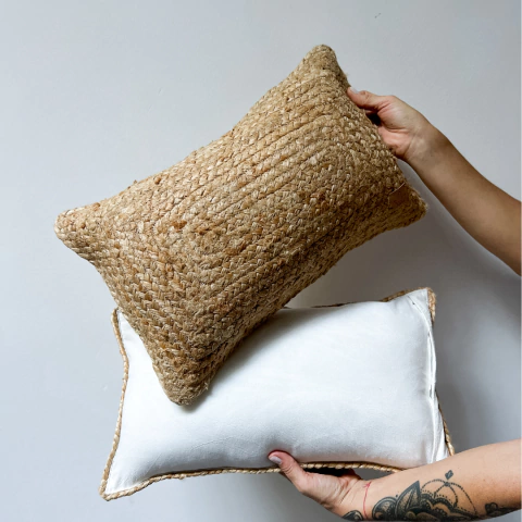 ALMOHADÓN YUTE RECTANGULAR - comprar online